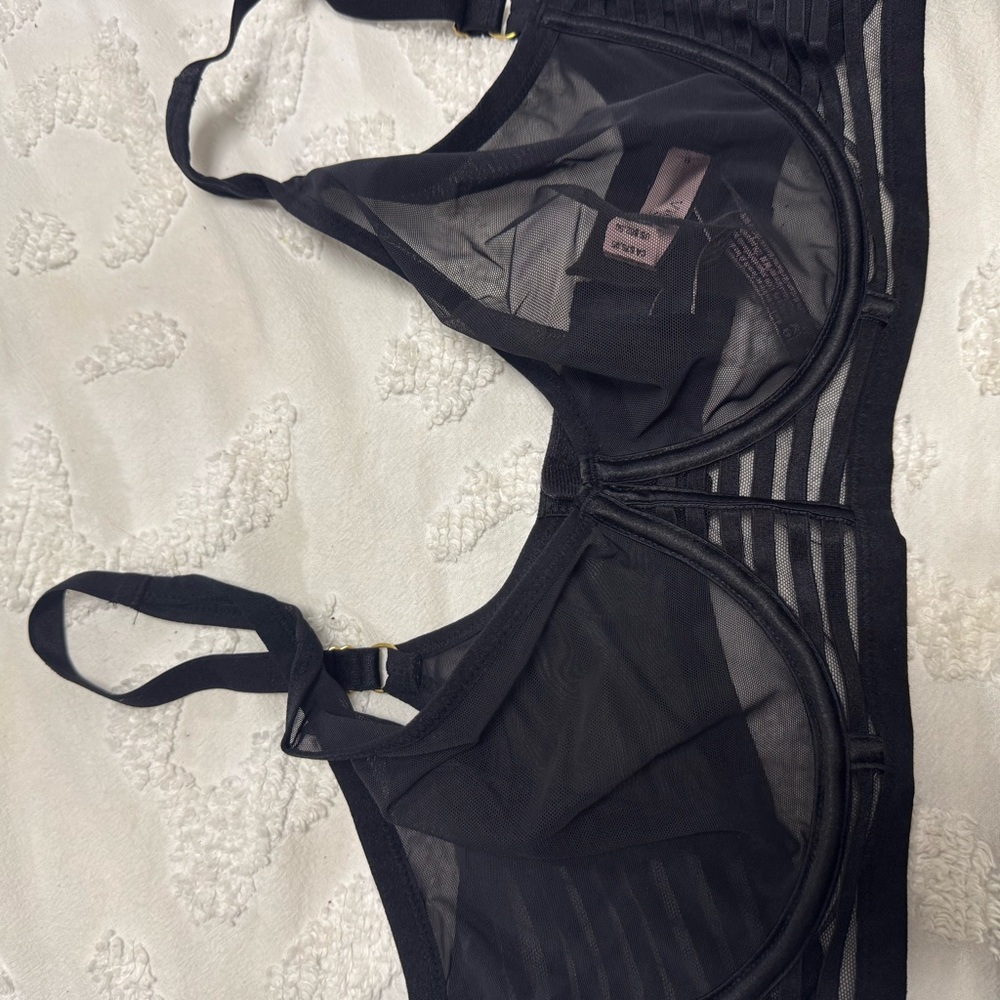 Victoria's Secret Black Mesh Bra
